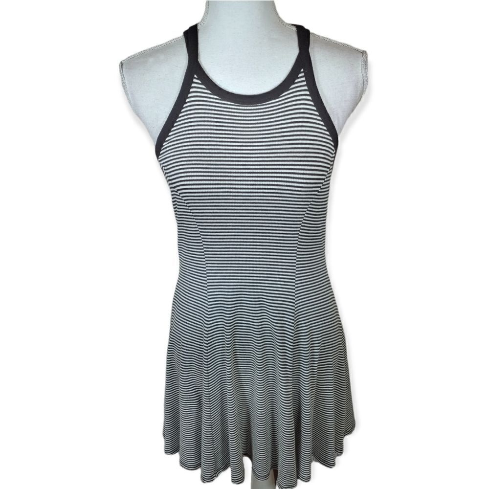 TRES BIEN BLACK & WHITE STRIPE DRESS SZ.L EUC